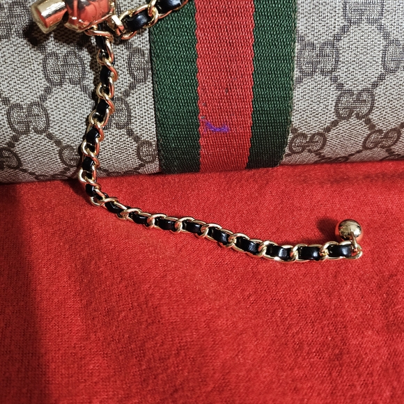 Gucci GG Canvas Web Stripe Crossbody Bag in Brown/Beige/Green/Red - Picture 14 of 16